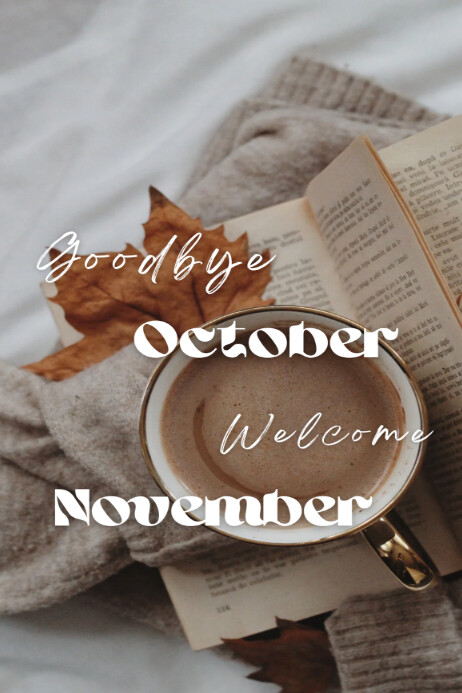 November welcoming background Poster template