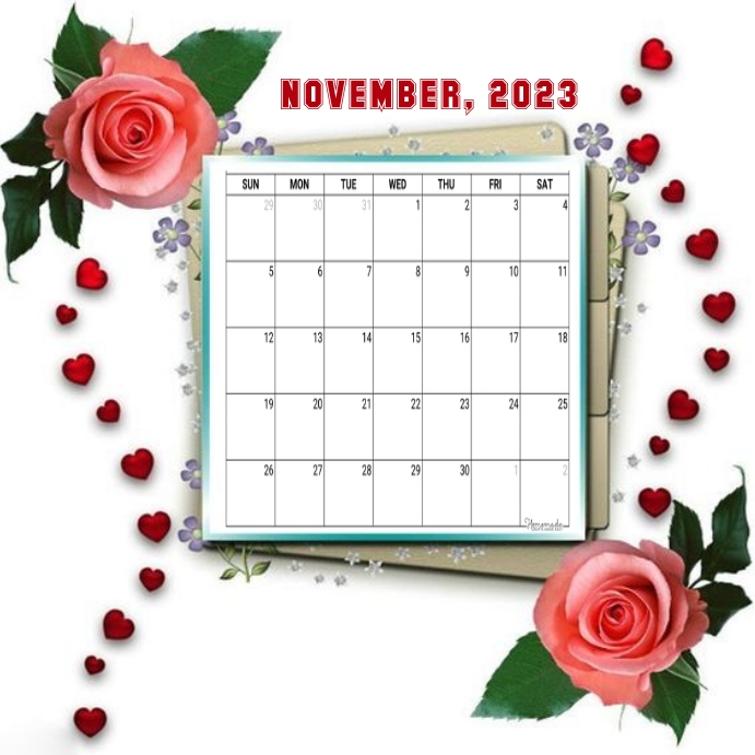 Copy of Novmber calendar,Novmber monthly plan ,happy | PosterMyWall