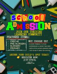 Now Accepting Young Minds – Admissions Open! Flyer (format US Letter) template