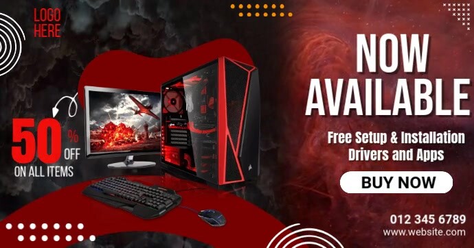 Now Available Computer Setup Ads Facebook 共享图片 template