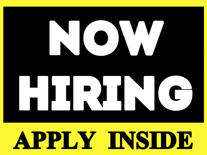 Now Hiring Apply Inside Template | PosterMyWall