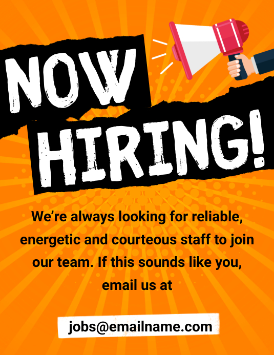 Now Hiring Template PosterMyWall