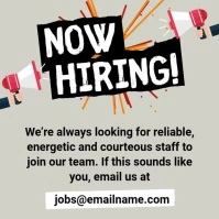 Now Hiring Instagram Post template
