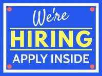 Now Hiring Panneau de jardin template