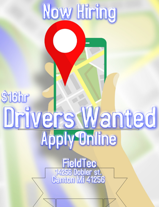 now hiring drivers Template | PosterMyWall