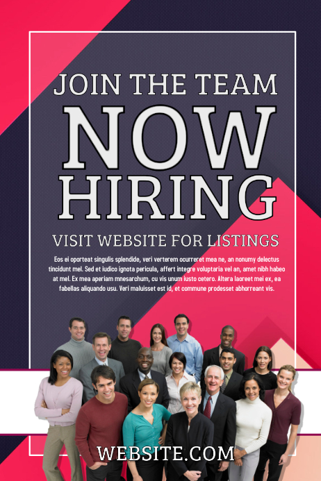 Now Hiring Template Postermywall
