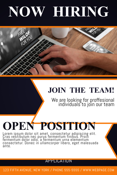Copy of Now Hiring Job Fair Flyer Template with photo ...