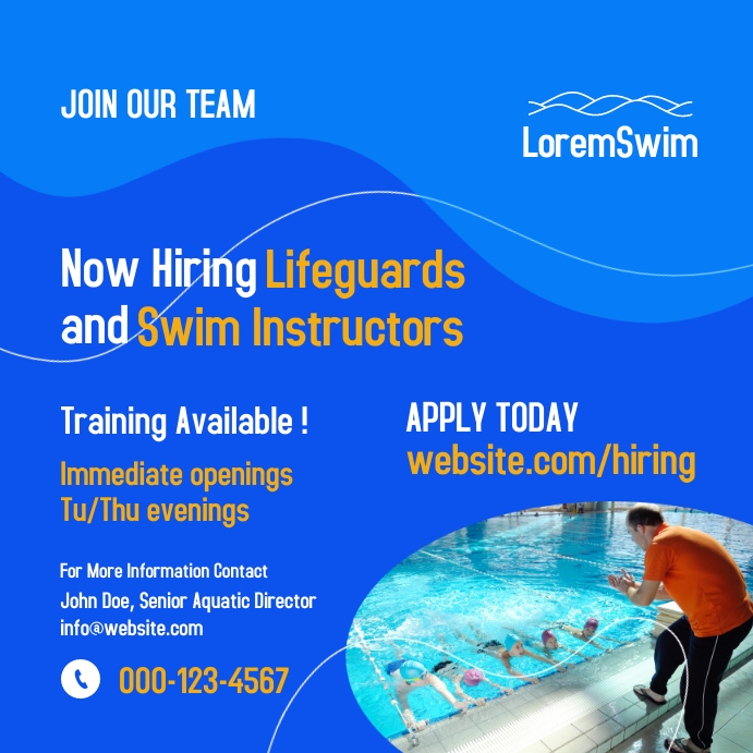 Lifeguard Job Posting Example This Design Template is not available | PosterMyWall