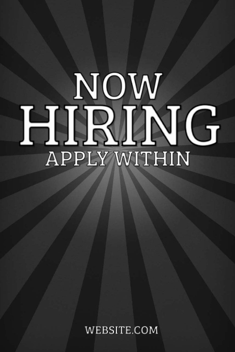 Now Hiring Template PosterMyWall