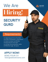 Now Hiring Security Guards Flyer Template