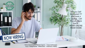 Now Hiring Work from Home Digitalt display (16:9) template