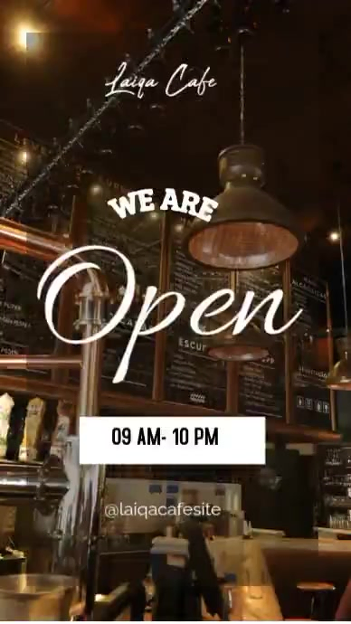 Cafe Opening Announcement Template | PosterMyWall