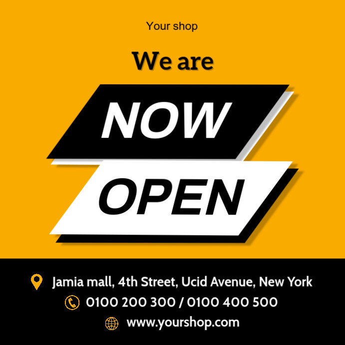 Copy of Now open | PosterMyWall