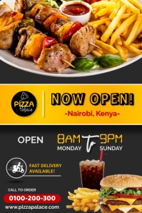 Sort Restaurant Opening Banner 4' × 6' Template
