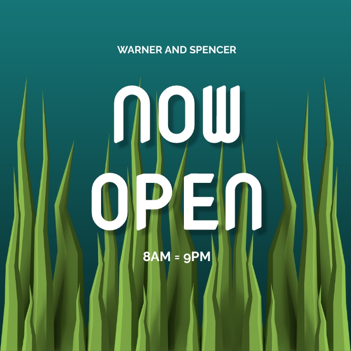 NOW OPEN Instagram Post template