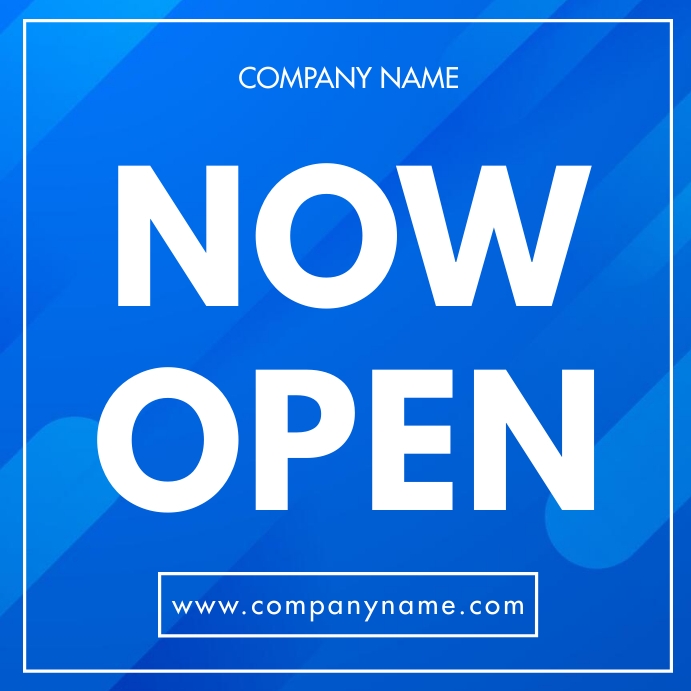 NOW OPEN Instagram Post template