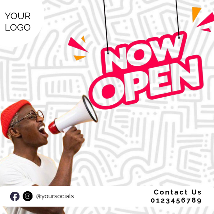 Copy of now open template | PosterMyWall