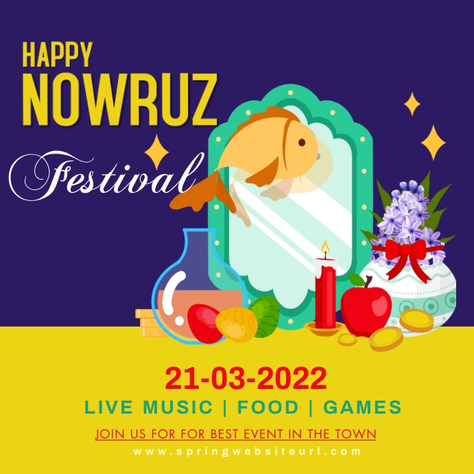 Nowruz,event,first day of spring Instagram Post template