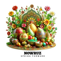 Nowruz illustration logo template