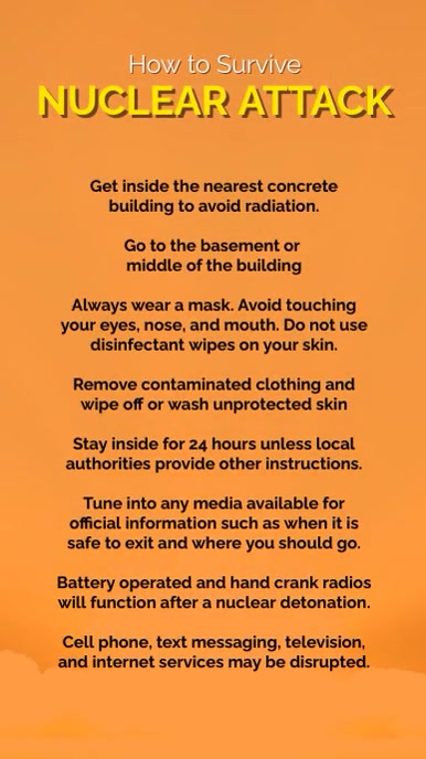 Nuclear attack Instagram Story template