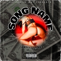 Nude Woman Album cover template