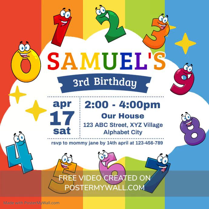 Happy Number Block Numberblocks Cake Topper Numberblocks Invitation Numberblocks Birthday