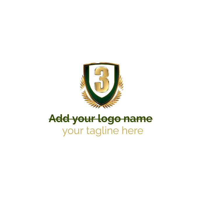 Number logo template