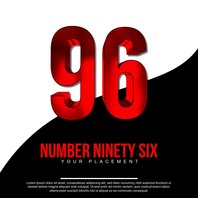 Number Six Template PosterMyWall