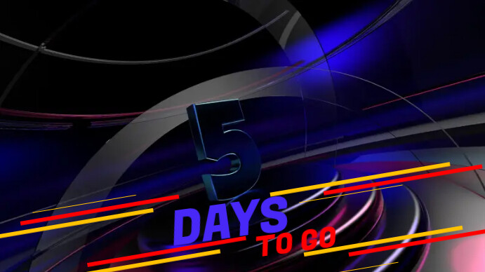 Number of 5 days To go YouTube Thumbnail YouTube-miniature template