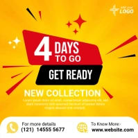 Number of days left banner template Instagram Post