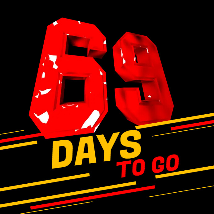 Number of days Sixty Nine Instagram Post template