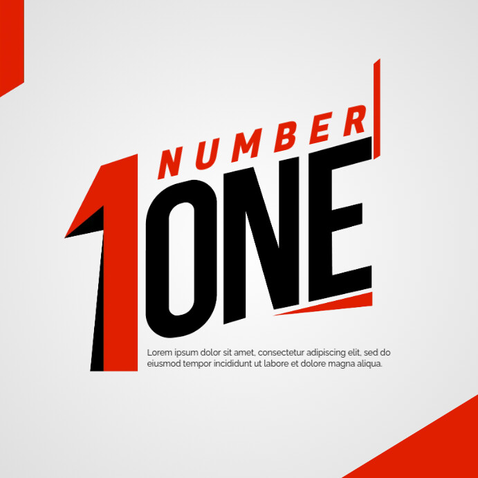 Number One Template | PosterMyWall