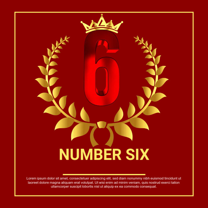 Copy of Number Six | PosterMyWall