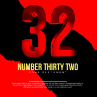 Sample Thirty Two Numeric Number Thirty Template | PosterMyWall