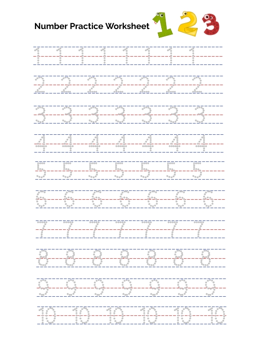 Copy of Number Worksheet for Kindergarten | PosterMyWall