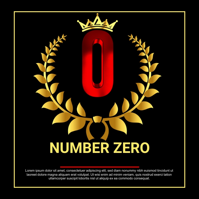 Number zero Template | PosterMyWall