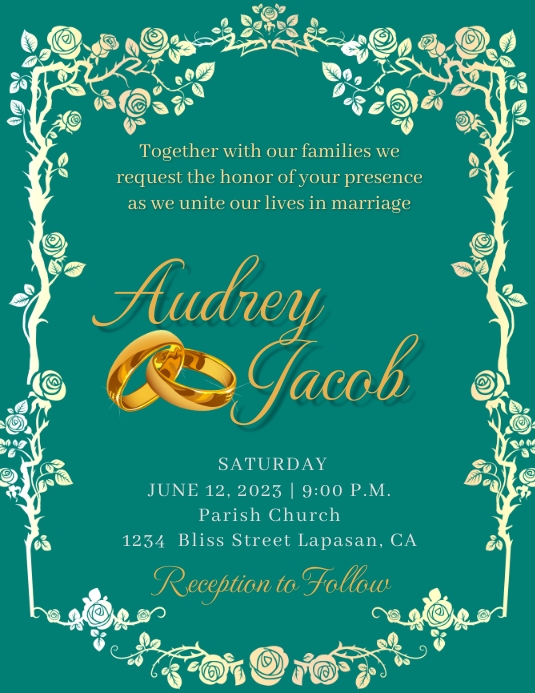 Nuptials Design Lettering Nuptial - Wedding Invitation Template | PosterMyWall