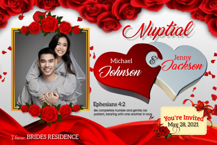 Nuptials Design Lettering Nuptials Template | PosterMyWall