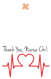 Nurse's Thank You Card Half Page Wide template