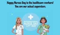 Nurse Day Etykietka doczepna template