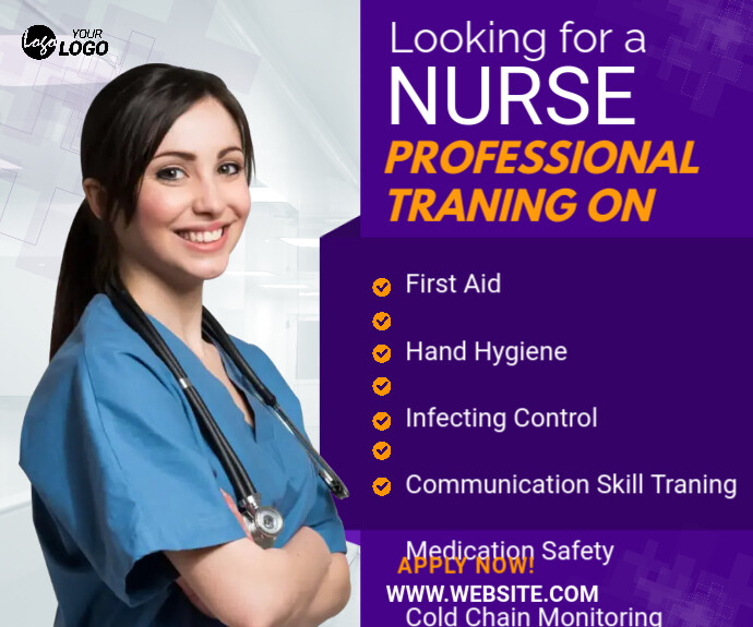 Nurse Training Ad Template | PosterMyWall
