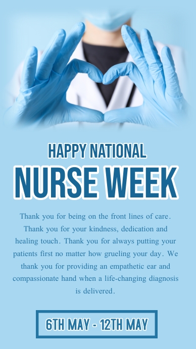 Nurse week instagram story. Instagram-verhaal template