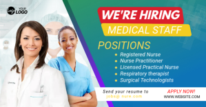 Nurses hiring Facebook ad Facebook-annonce template