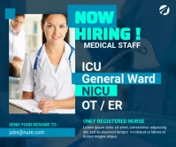 Nurses hiring Large Rectangle template