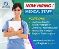 Nurses hiring Medium Rectangle template