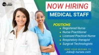 Nurses hiring social Twitter Post template