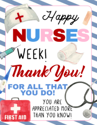 Nurses Week Appreciation Sign Ulotka (US Letter) template
