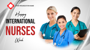 Nurses Week Flyer Design Template Digitalt display (16:9)
