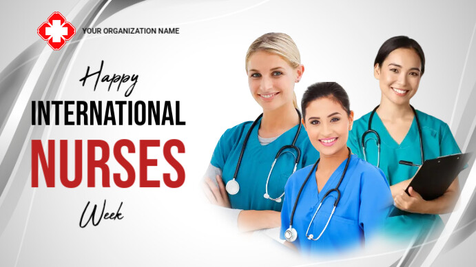 Nurses Week Flyer Design Template Digital Display (16:9)