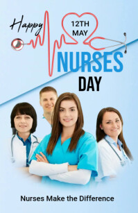 Nurses Week Flyer Poster Design Template PosterMyWall nurses-week-flyer-poster-design-template-postermywall